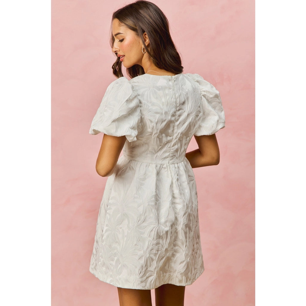 Floral Jacquard Bubble Dress *PREORDER*