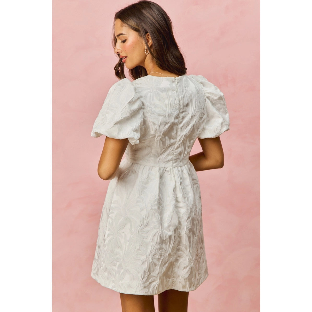 Floral Jacquard Bubble Dress *PREORDER*