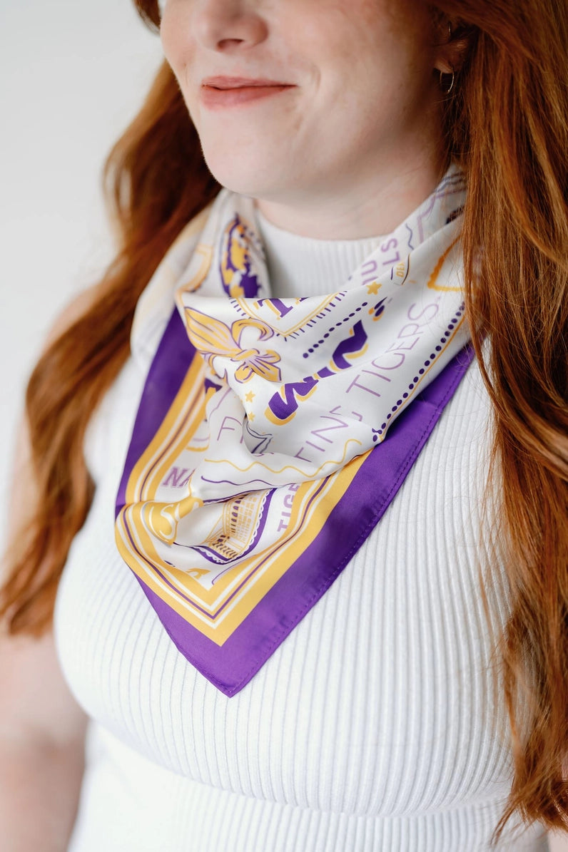 LSU Silk Scarf *PREORDER*